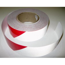 Fényvisszaverő csík 5cm piros-fehér csíkos bal oldali